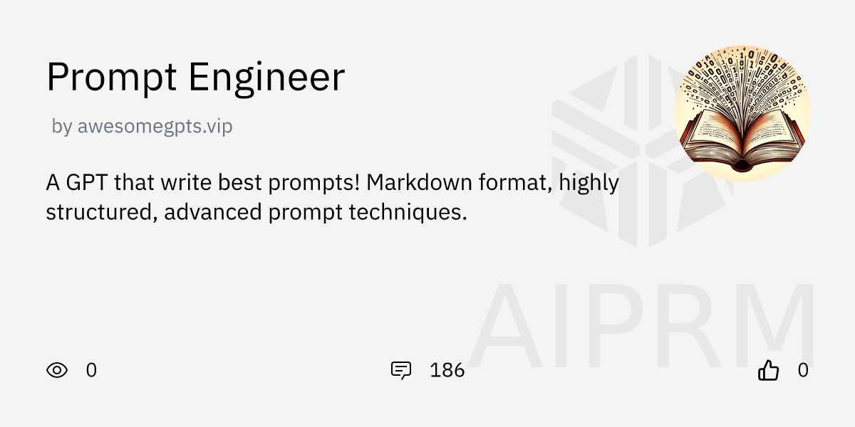 GPT "Prompt Engineer" by "awesomegpts.vip" - AIPRM for ChatGPT