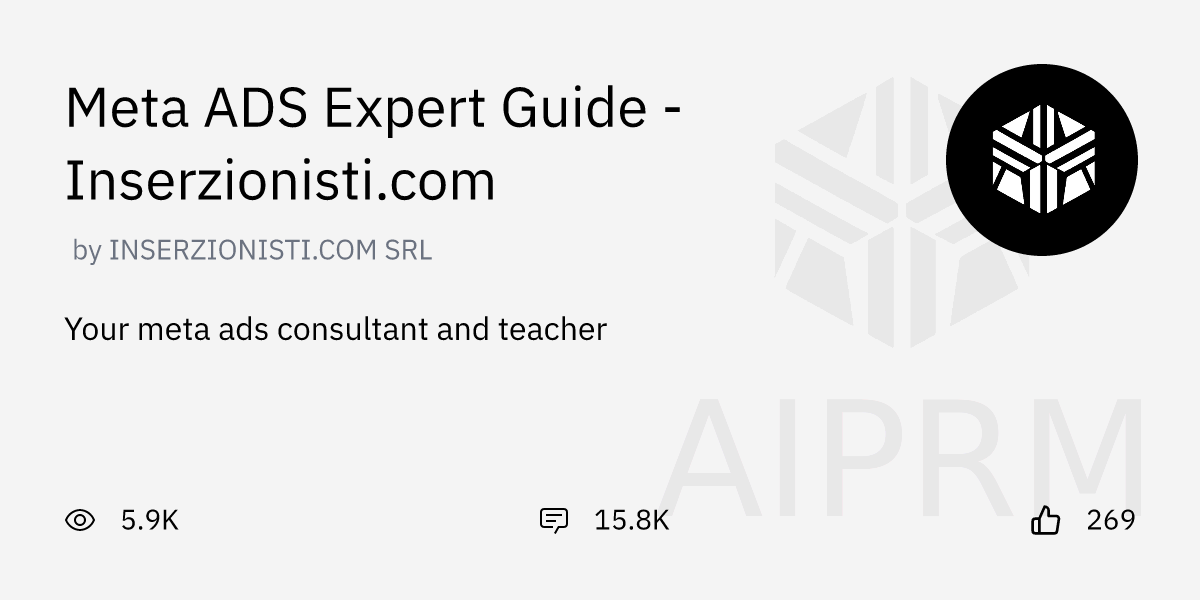 GPT "Meta ADS Expert Guide - Inserzionisti.com" By "INSERZIONISTI.COM ...