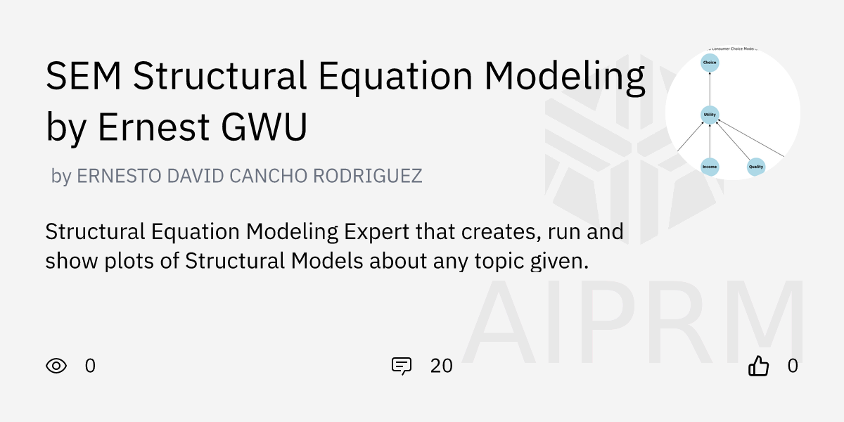 GPT "SEM Structural Equation Modeling by Ernest GWU" by "ERNESTO DAVID ...