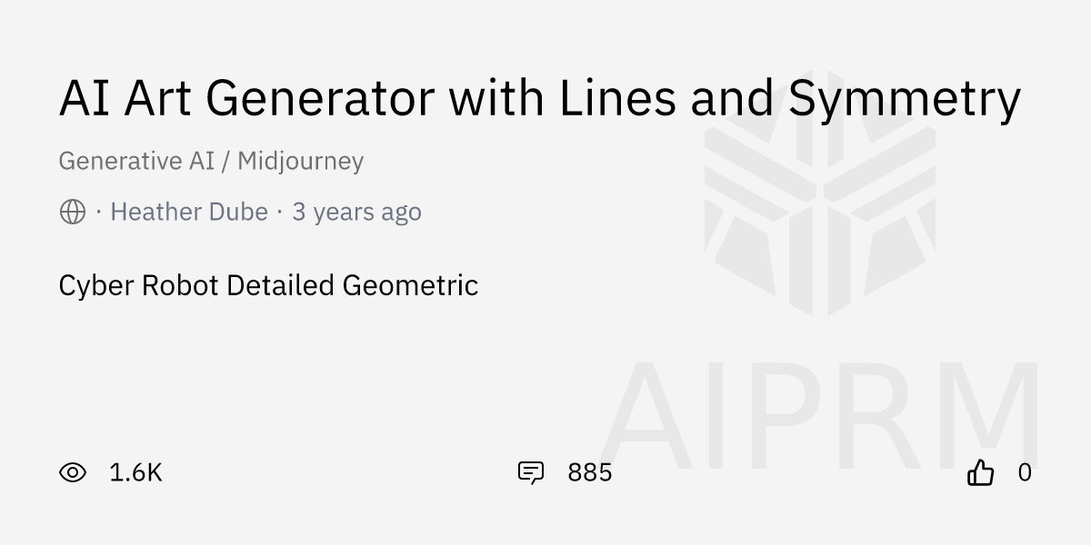 Prompt "AI Art Generator with Lines and Symmetry" by "Heather Dube