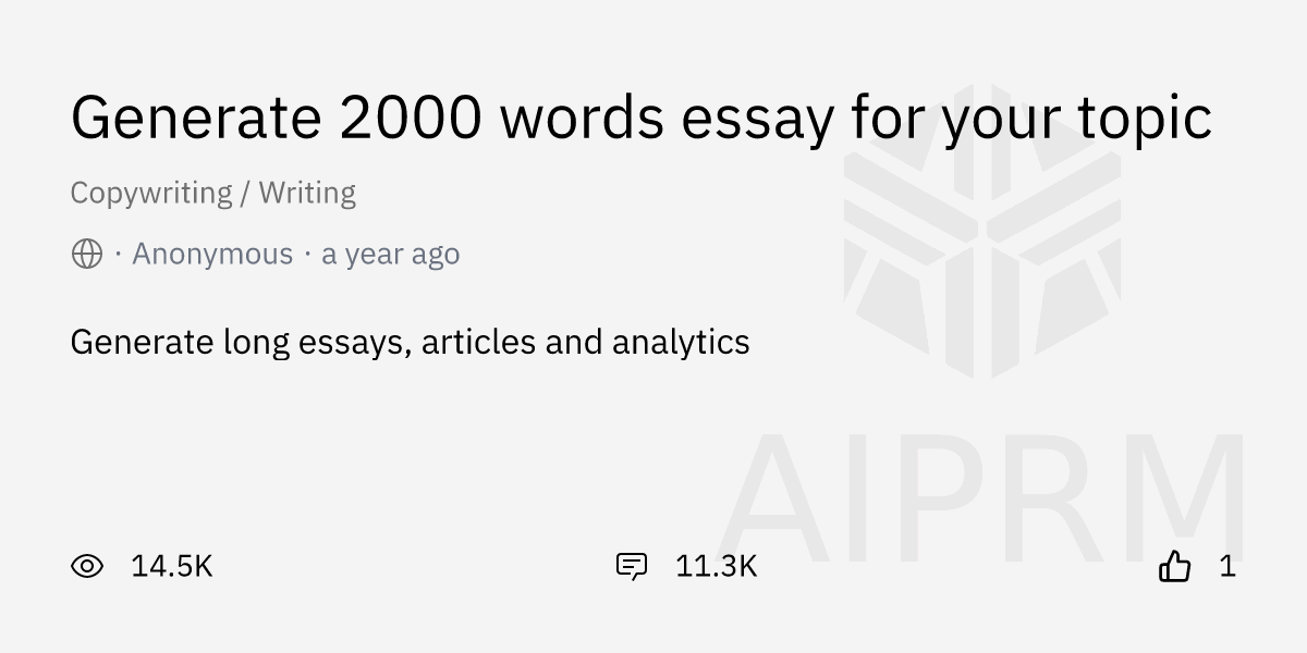 how to make a 2000 words essay