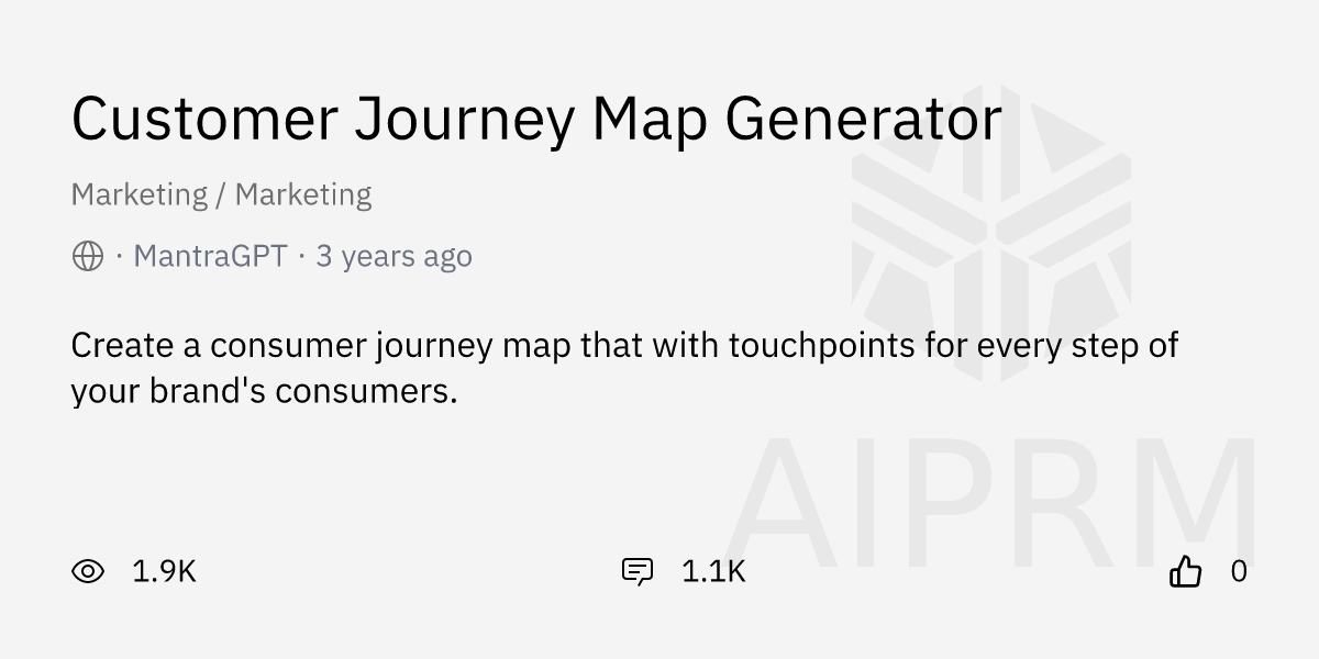 Prompt quot Customer Journey Map Generator quot - Og
